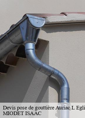 Devis pose de gouttière  auriac-l-eglise-15500 MIODET ISAAC