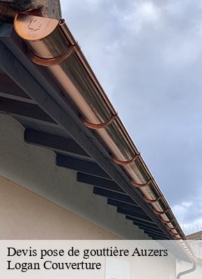 Devis pose de gouttière  auzers-15240 Logan Couverture 