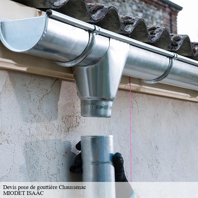 Devis pose de gouttière  chaussenac-15700 MIODET ISAAC