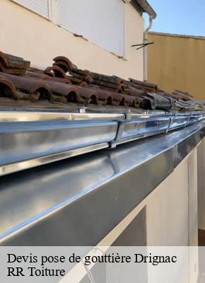 Devis pose de gouttière drignac-15700 RR Toiture