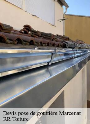 Devis pose de gouttière marcenat-15190 RR Toiture