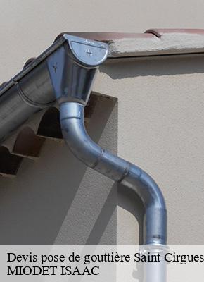 Devis pose de gouttière  saint-cirgues-de-malbert-15140 MIODET ISAAC