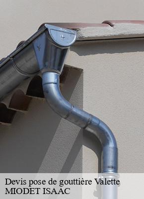 Devis pose de gouttière  valette-15400 MIODET ISAAC